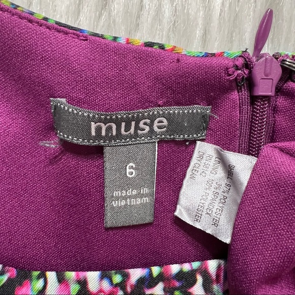 SOLD-Muse Geometric Printed Multi Color Sheath Dress - Picture 7 of 9